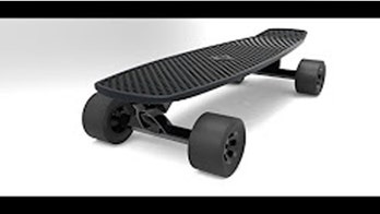 This is Lou -- an electric skateboard that lets you travel at 20 miles per hour