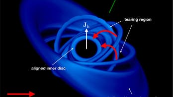 The stuff falling into this black hole is moving at almost 56,000 miles a second!