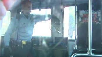 Snake on a bus: Boa constrictor spotted slithering on the floor