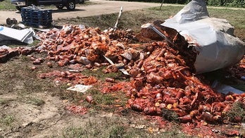 Arkansas roads covered in spaghetti sauce following crash, weeks after bourbon, pizza spills