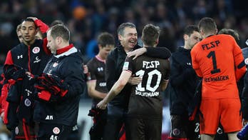 St Pauli celebrated avoiding relegation by giving their fans free beer