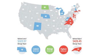 States with the highest car repair costs