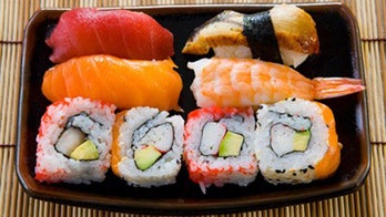 How does salmonella get into sushi?