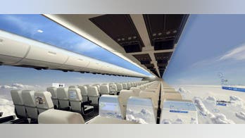 Futuristic windowless airplane lets passengers see all around them