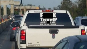 Profane anti-Trump sticker sparks free-speech debate in Texas