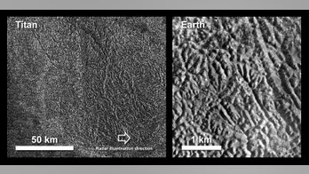 Mysterious mazes streak Saturn's moon Titan