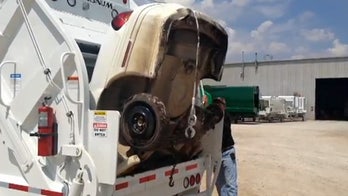 Watch: Truck eats car