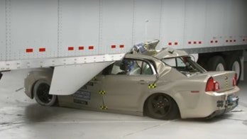 IIHS test finds semi trailer side impact guard works, wind deflectors don't