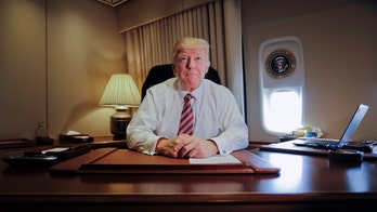 Italian village building giant marble statue of President Donald Trump