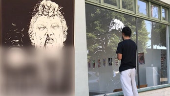 Violent 'F--- Trump' image removed by Portland art gallery after backlash