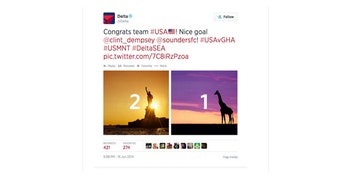 Delta apologizes for sending out tweet depicting Ghana with a giraffe