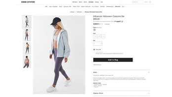 Urban Outfitters selling 'Influencer' Halloween costume that's just leggings and a bra: 'The dumbest thing I've ever seen'