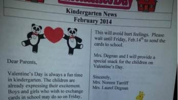 Teacher sends home letter outlining a Valentine's Day that "Avoids hurt feelings"