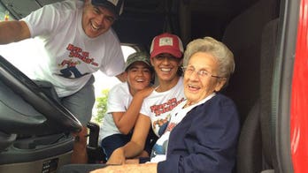 97-year-old great-grandma goes truckin' in big rig