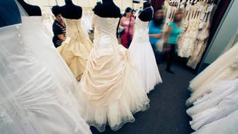 Woman Drags Her Newborn Baby Down the Aisle on the Back of Her Wedding Dress