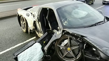 Stoned driver crashes $250,000 Ferrari seconds after getting in