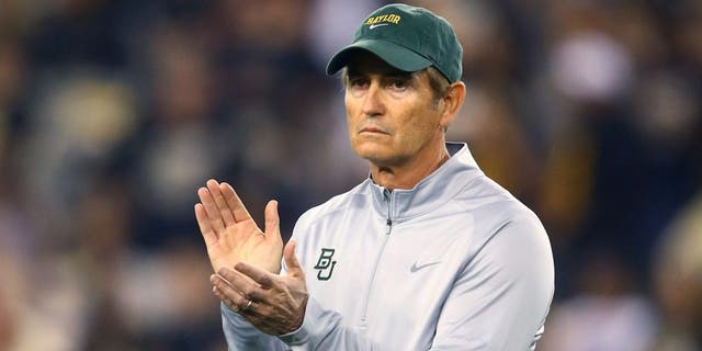 Jan 1, 2014; Glendale, AZ, USA; Baylor Bears head coach Art Briles against the Central Florida Knights during the Fiesta Bowl at University of Phoenix Stadium. Mandatory Credit: Mark J. Rebilas-USA TODAY Sports