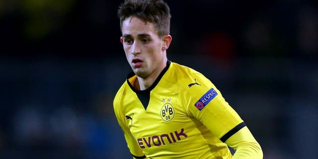 DORTMUND, GERMANY - DECEMBER 10: Adnan Januzaj of Dortmund runs with the ball during the UEFA Europa League group C match between Borussia Dortmund and PAOK FC at Signal Iduna Park on December 10, 2015 in Dortmund, Germany. (Photo by Christof Koepsel/Bongarts/Getty Images)