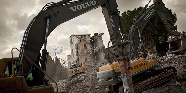 Jan. 9: Israeli bulldozers demolish the Shepherd Hotel in the east Jerusalem neighborhood of Sheik Jarrah.