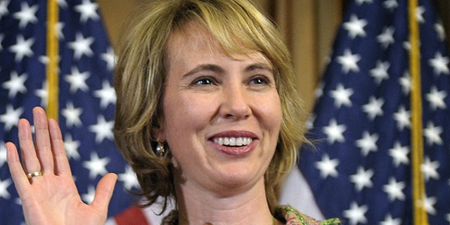 Jan. 5: Rep. Gabrielle Giffords, D-Ariz., takes part in a reenactment of her swearing-in, on Capitol Hill in Washington.
