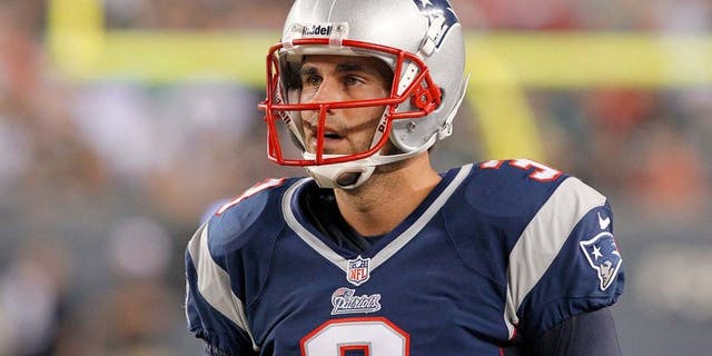 PHILADELPHIA - AUGUST 9: Kicker Stephen Gostkowski #3 of the New England Patriots stands on the sideline during a preseason game against the Philadelphia Eagles on August 9, 2013 at Lincoln Financial Field in Philadelphia, Pennsylvania. The Patriots won 31-22. (Photo by Hunter Martin/Philadelphia Eagles/Getty Images)