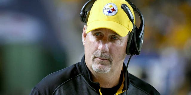 PITTSBURGH, PA - OCTOBER 20: Linebackers coach Keith Butler of the Pittsburgh Steelers looks on from the sideline during a game against the Houston Texans at Heinz Field on October 20, 2014 in Pittsburgh, Pennsylvania. The Steelers defeated the Texans 30-23. (Photo by George Gojkovich/Getty Images) *** Local Caption *** Keith Butler