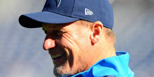 Dec 22, 2013; San Diego, CA, USA; San Diego Chargers offensive coordinator Ken Whisenhunt prior to the game against the Oakland Raiders at Qualcomm Stadium. Mandatory Credit: Christopher Hanewinckel-USA TODAY Sports