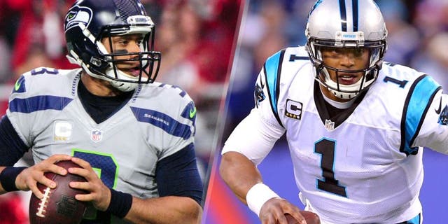 Jan 3, 2016; Glendale, AZ, USA; Seattle Seahawks quarterback Russell Wilson (3) drops back to pass during the first half against the Arizona Cardinals at University of Phoenix Stadium. Mandatory Credit: Matt Kartozian-USA TODAY Sports Dec 20, 2015; East Rutherford, NJ, USA; Carolina Panthers quarterback Cam Newton (1) runs with the ball against the New York Giants during the fourth quarter at MetLife Stadium. The Panthers defeated the Giants 38-35. Mandatory Credit: Brad Penner-USA TODAY Sports