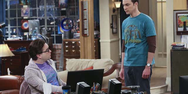 Sheldon (Jim Parsons) and Leonard (Johnny Galecki) on 'The Big Bang Theory.'