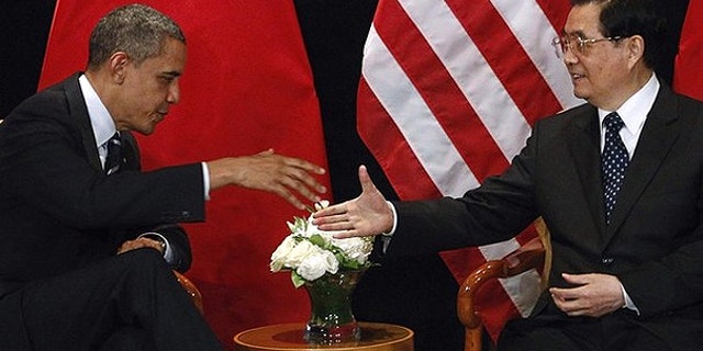 Nov. 11, 2010: President Obama meets with China's President Hu Jintao as part of the G20 Summit in Seoul.