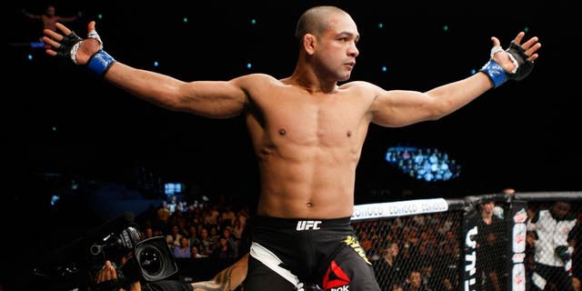 SAITAMA, JAPAN - SEPTEMBER 27: Diego Brandao of Brazil celebrates after his first round win over Katsunori Kikuno of Japan in their featherweight bout during the UFC event at the Saitama Super Arena on September 27, 2015 in Saitama, Japan. (Photo by Mitch Viquez/Zuffa LLC/Zuffa LLC via Getty Images)