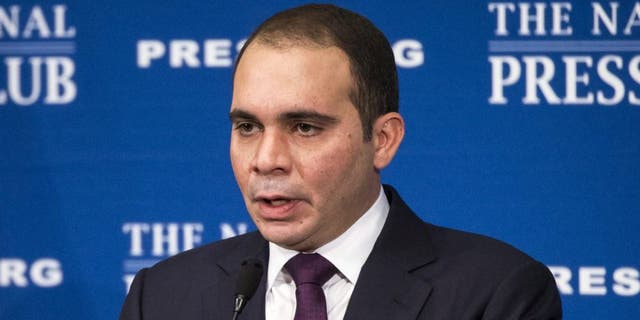 WASHINGTON, USA - DECEMBER 4: Prince Ali bin Al Hussein, FIFA Presidential hopeful, speaks during a luncheon at the National Press Club in Washington, USA on December 4, 2015. (Photo by Samuel Corum/Anadolu Agency/Getty Images)