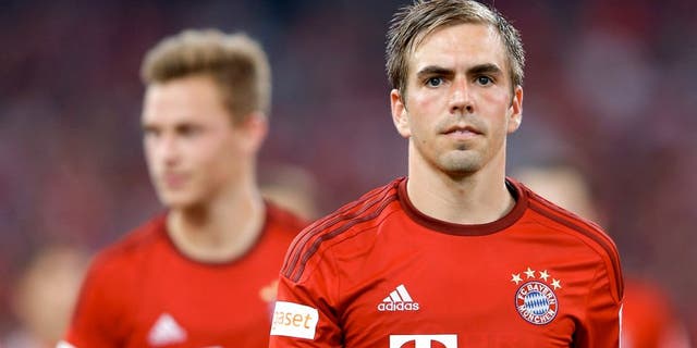 BEIJING, CHINA - JULY 18: Phillip Lahm of FC Bayern Muenchen looks on during the international friendly match between FC Bayern Muenchen and Valencia FC during the Audi Football Summit Beijing 2015 at National Stadium on July 18, 2015 in Beijing, China. (Photo by Lintao Zhang/Getty Images)