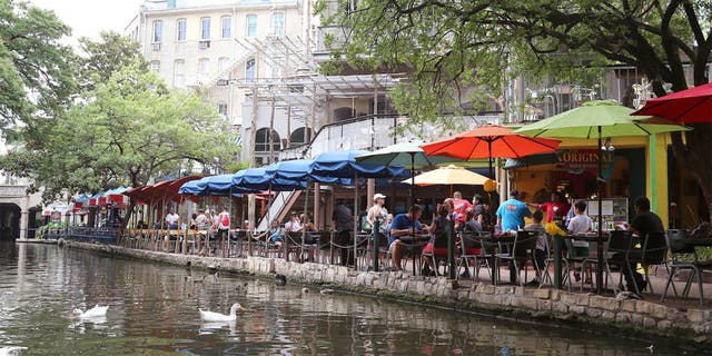 Jun 6, 2014; San Antonio, TX, USA; A general view of the River Walk in downtown San Antonio during the week the city host the 2014 NBA Finals . Mandatory Credit: Matthew Emmons-USA TODAY Sports