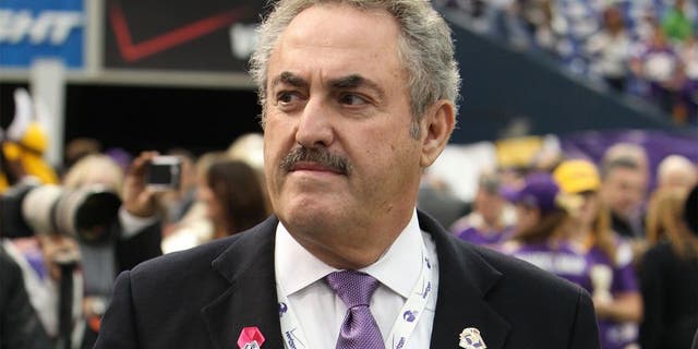 Oct 7, 2012; Minneapolis, MN, USA; Minnesota Vikings owner Zygi Wilf looks on prior to the game between the Tennessee Titans and Minnesota Vikings at the Metrodome. Mandatory Credit: Brace Hemmelgarn-USA TODAY Sports