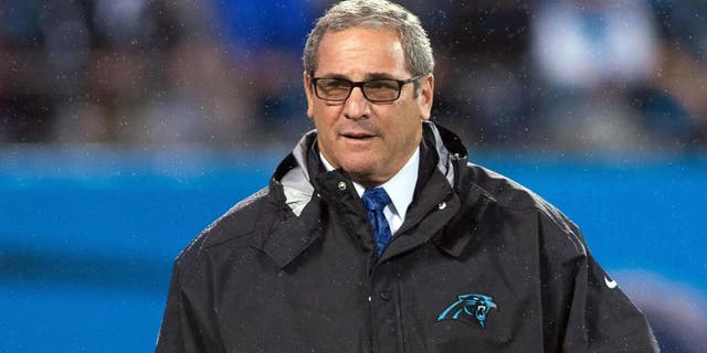 Nov 2, 2015; Charlotte, NC, USA; Carolina Panthers general manager Dave Gettleman walks the field prior to the game against the Indianapolis Colts at Bank of America Stadium. Mandatory Credit: Jeremy Brevard-USA TODAY Sports