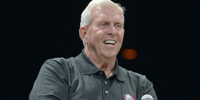 Aug 4, 2013; Canton, OH, USA; Bill Parcells at the 2013 Enshrinees Gameday Roundtable at the Canton Memorial Civic Center. Mandatory Credit: Kirby Lee-USA TODAY Sports