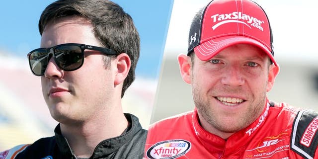 Alex Bowman, driver of the #00 Haas Automation Chevrolet, stands on the grid during qualifying for the NASCAR Camping World Truck Series Careers for Veterans 200 at Michigan International Speedway on August 15, 2015 in Brooklyn, Michigan. HOMESTEAD, FL - NOVEMBER 21: Regan Smith, driver of the #7 TaxSlayer.com Chevrolet, stands on the grid during qualifying for the NASCAR XFINITY Series Ford EcoBoost 300 at Homestead-Miami Speedway on November 21, 2015 in Homestead, Florida. (Photo by Jeff Curry/Getty Images)