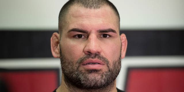 SAN JOSE, CA - JANUARY 05: Cain Velasquez speaks to the media after his workout during a media day at American Kickboxing Academy on January 5, 2016 in San Jose, California. (Photo by Brandon Magnus/Zuffa LLC/Zuffa LLC via Getty Images)