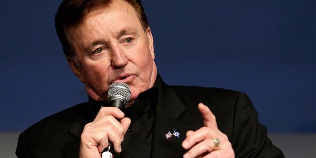 CHARLOTTE, NC - JANUARY 21: Car owner Richard Childress make a point to reporters during the NASCAR 2016 Charlotte Motor Speedway Media Tour on January 21, 2016 in Charlotte, North Carolina. (Photo by Bob Leverone/NASCAR via Getty Images)