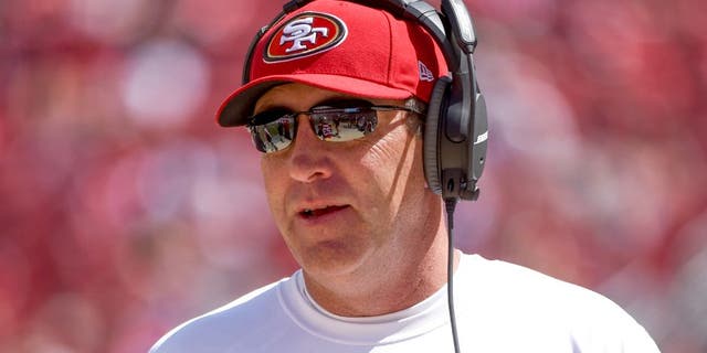August 24, 2014; Santa Clara, CA, USA; San Francisco 49ers quarterback coach Geep Chryst during the third quarter against the San Diego Chargers at Levi's Stadium. The 49ers defeated the Chargers 21-7. Mandatory Credit: Kyle Terada-USA TODAY Sports