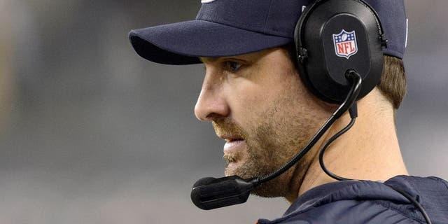Dec 22, 2013; Philadelphia, PA, USA; Chicago Bears wide receivers coach Mike Groh along the sidelines during the second quarter against the Philadelphia Eagles at Lincoln Financial Field. The Eagles defeated the Bears 54-11. Mandatory Credit: Howard Smith-USA TODAY Sports