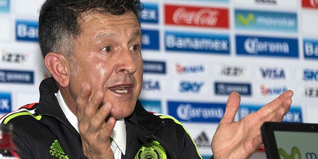 Colombian Juan Carlos Osorio speaks to journalists during a press conference in Mexico City on October 14, 2015. Osorio was announced as the new coach of the Mexican National football team. AFP PHOTO/OMAR TORRES (Photo credit should read OMAR TORRES/AFP/Getty Images)