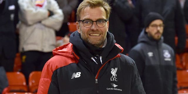 LIVERPOOL, ENGLAND - JANUARY 30: (THE SUN OUT, THE SUN ON SUNDAY OUT) Jurgen Klopp manager of Liverpool reacts during The Emirates FA Cup Fourth Round between Liverpool and West Ham United at Anfield on January 30, 2016 in Liverpool, England. (Photo by John Powell/Liverpool FC via Getty Images)