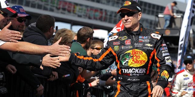 FORT WORTH, TX - NOVEMBER 03: Mark Martin, driver of the #14 Bass Pro Shops / Mobil 1 Chevrolet, during the NASCAR Sprint Cup Series AAA Texas 500 at Texas Motor Speedway on November 3, 2013 in Fort Worth, Texas. (Photo by Todd Warshaw/NASCAR via Getty Images) *** Local Caption *** Mark Martin