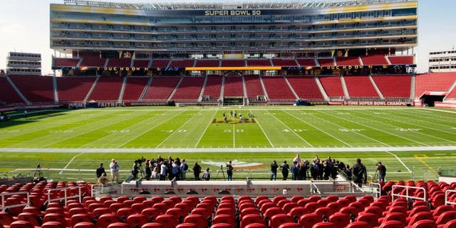 January 26, 2016; Santa Clara, CA, USA; General view of Levi's Stadium during a field preparation press conference prior to Super Bowl 50. Mandatory Credit: Kyle Terada-USA TODAY Sports