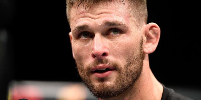 LAS VEGAS, NEVADA - DECEMBER 10: Tim Means celebrates his win over John Howard in their welterweight bout during the UFC Fight Night event at The Chelsea at the Cosmopolitan of Las Vegas on December 10, 2015 in Las Vegas, Nevada. (Photo by Jeff Bottari/Zuffa LLC/Zuffa LLC via Getty Images)