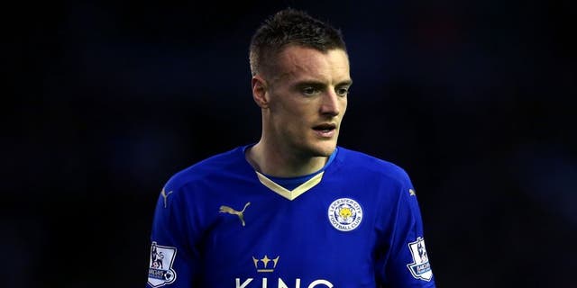 LIVERPOOL, ENGLAND - DECEMBER 26: Jamie Vardy of Leicester City looks on during the Barclays Premier League match between Liverpool and Leicester City at Anfield on December 26, 2015 in Liverpool, England. (Photo by Chris Brunskill/Getty Images)