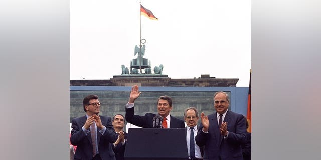 In 1987, President Ronald Reagan traveled to Berlin for a speech in which he challenged the Soviet Union to literally and figuratively tear down the wall separating East and West.