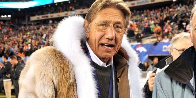 EAST RUTHERFORD, NJ - FEBRUARY 02: Former NFL player Joe Namath attends the Pepsi Super Bowl XLVIII Pregame Show at MetLife Stadium on February 2, 2014 in East Rutherford, New Jersey. (Photo by Kevin Mazur/WireImage)